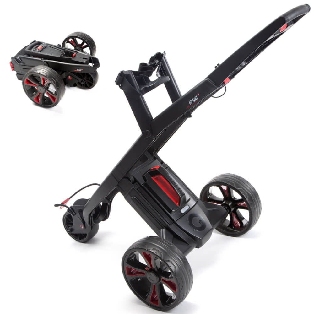 GoKart MK2 Manueller Elektrischer Golftrolley - Schwarz Rot