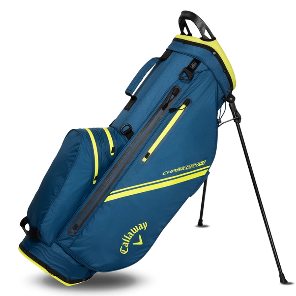 Callaway Chase Dry Waterproof Stand Bag 2026 - Navy Flo Yellow