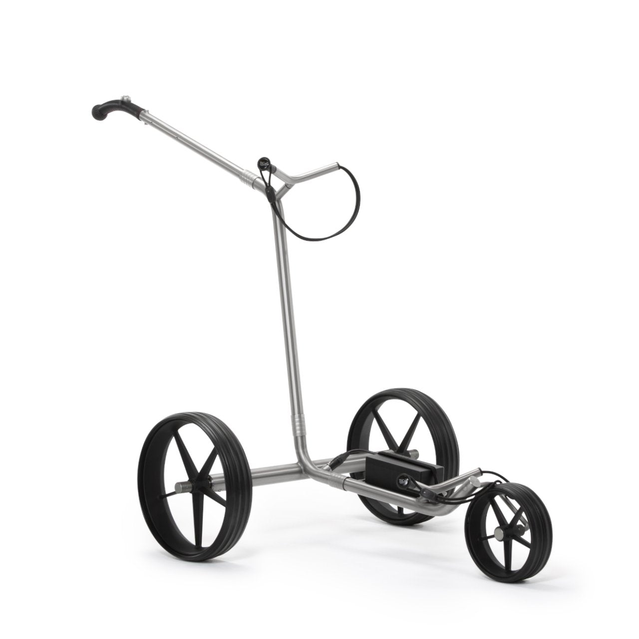 TiCad Goldfinger E-Trolley mit GFK-Rädern Matt Schwarz Knopfsteuerung