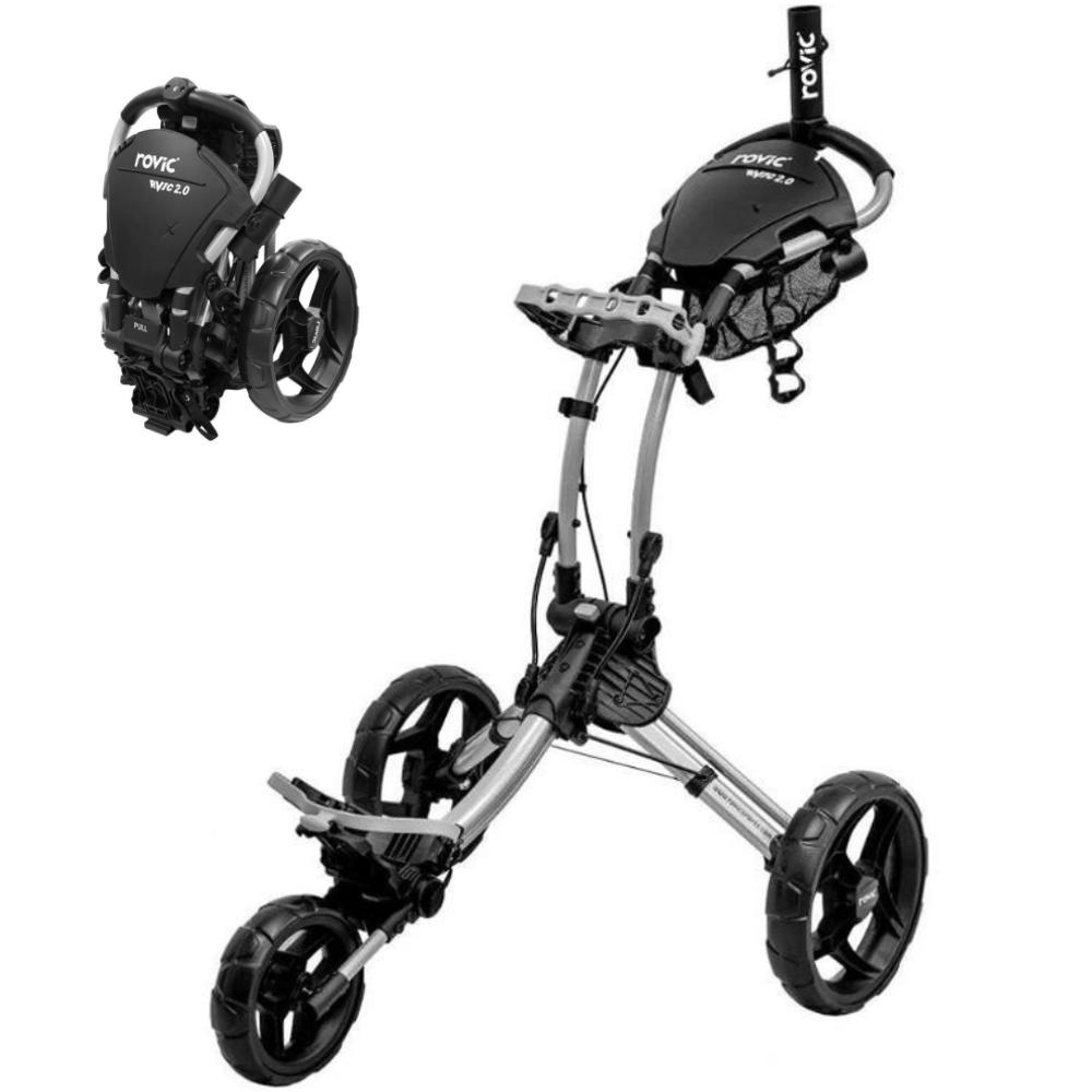 Rovic RV-1C 2.0 Golftrolley Silber Schwarz