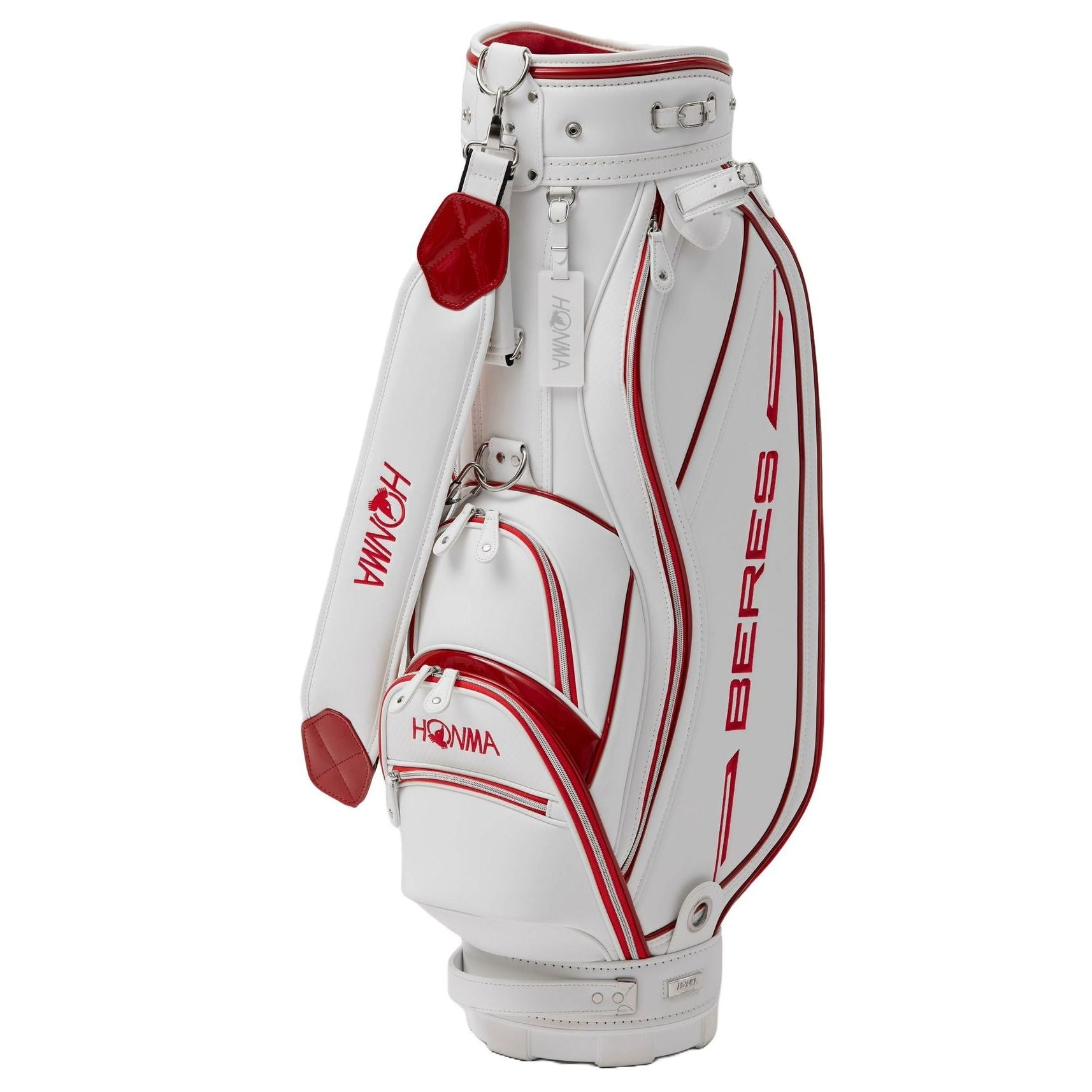 HONMA Beres Damen Golftasche Weiß Maroon